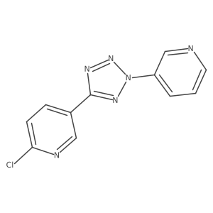 2-Chloro-5-[2-(3-pyridyl)tetrazol-5-yl]pyridine Structure
