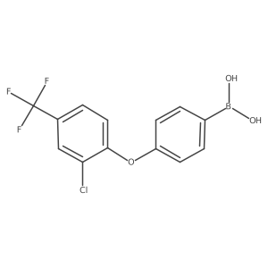 [4-[2-Chloro-4-(trifluoromethyl)phenoxy]phenyl]boronic acid结构式