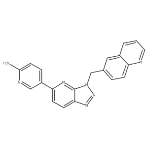 5-(3-(Quinolin-6-ylmethyl)-3H-[1,2,3]triazolo[4,5-b]pyridin-5-yl)pyridin-2-amine结构式