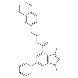 N-[2-(3,4-dimethoxyphenyl)ethyl]-1,3-dimethyl-6-phenyl-1H-pyrazolo[3,4-b]pyridine-4-carboxamide Structure