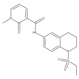 N-(1-(ethylsulfonyl)-1,2,3,4-tetrahydroquinolin-6-yl)-1-methyl-2-oxo-1,2-dihydropyridine-3-carboxamide Structure