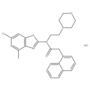 N-(6-chloro-4-methylbenzo[d]thiazol-2-yl)-N-(2-morpholinoethyl)-2-(naphthalen-1-yl)acetamide hydrochloride Structure