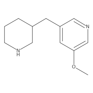 3-Methoxy-5-[(piperidin-3-yl)methyl]pyridine结构式