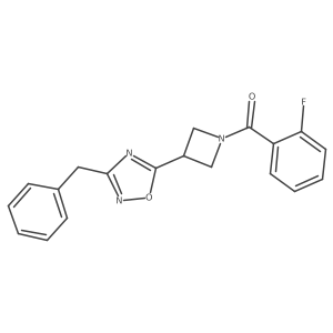 (3-(3-Benzyl-1,2,4-oxadiazol-5-yl)azetidin-1-yl)(2-fluorophenyl)methanone Structure
