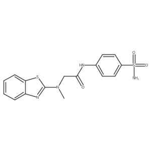 2-(benzo[d]thiazol-2-yl(methyl)amino)-N-(4-sulfamoylphenyl)acetamide结构式