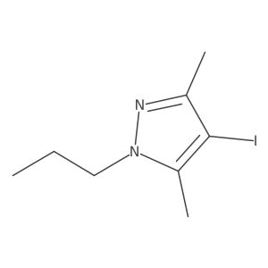 4-Iodo-3,5-dimethyl-1-propyl-1H-pyrazole结构式