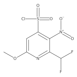 2-(Difluoromethyl)-6-methoxy-3-nitropyridine-4-sulfonyl chloride Structure