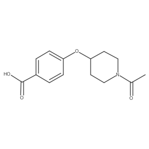 4-[(1-Acetylpiperidin-4-yl)oxy]benzoic acid结构式
