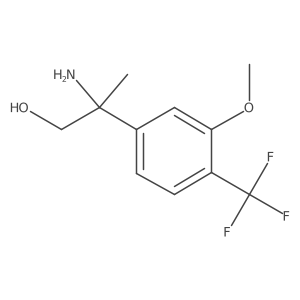2-Amino-2-[3-methoxy-4-(trifluoromethyl)phenyl]propan-1-ol结构式