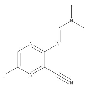 N'-(3-cyano-5-iodopyrazin-2-yl)-N,N-dimethylformimidamide Structure