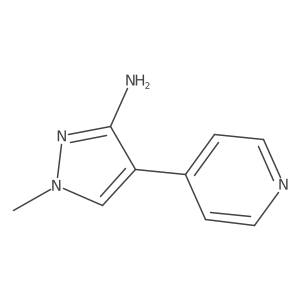 1-Methyl-4-pyridin-4-ylpyrazol-3-amine结构式