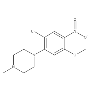 1-(2-Chloro-5-methoxy-4-nitrophenyl)-4-methylpiperazine Structure