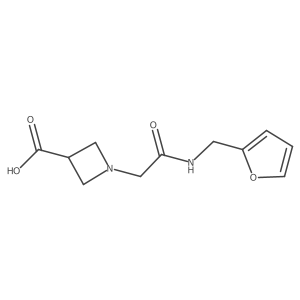 1-(2-((Furan-2-ylmethyl)amino)-2-oxoethyl)azetidine-3-carboxylic acid结构式