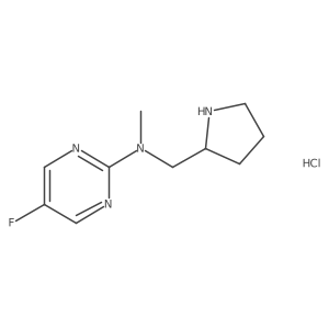 5-fluoro-N-methyl-N-(pyrrolidin-2-ylmethyl)pyrimidin-2-amine hydrochloride Structure