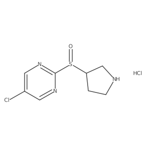 5-chloro-2-[(R)-[(3S)-pyrrolidin-3-yl]sulfinyl]pyrimidine;hydrochloride Structure
