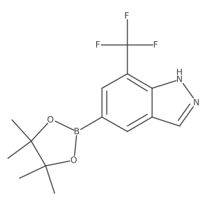 5-(4,4,5,5-tetramethyl-1,3,2-dioxaborolan-2-yl)-7-(trifluoromethyl)-1H-indazole结构式