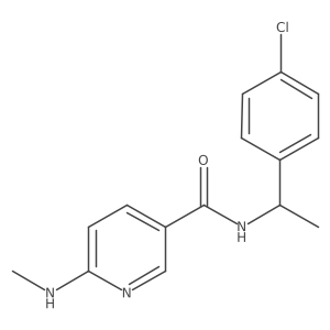 3-Pyridinecarboxamide, N-[1-(4-chlorophenyl)ethyl]-6-(methylamino)-结构式