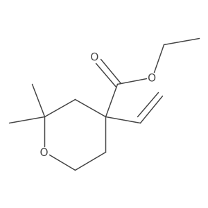ethyl 2,2-dimethyl-4-vinyltetrahydro-2H-pyran-4-carboxylate Structure