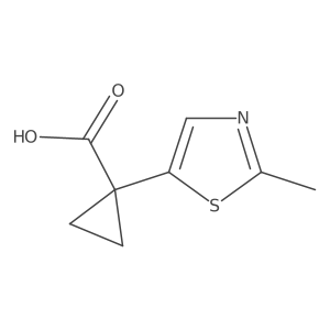 1-(2-Methyl-1,3-thiazol-5-yl)cyclopropane-1-carboxylic acid Structure