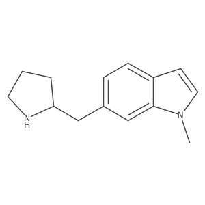 1-methyl-6-[(pyrrolidin-2-yl)methyl]-1H-indole结构式