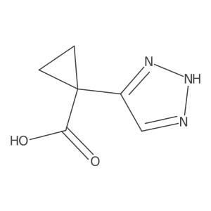 1-(1H-1,2,3-triazol-5-yl)cyclopropane-1-carboxylic acid结构式