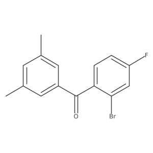 2-Bromo-4-fluoro-3',5'-dimethylbenzophenone Structure