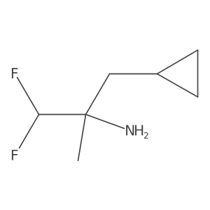 3-Cyclopropyl-1,1-difluoro-2-methylpropan-2-amine结构式