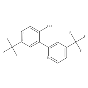 4-Tert-butyl-2-[4-(trifluoromethyl)pyridin-2-yl]phenol Structure