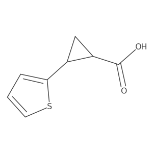 (1r,2r)-2-(Thiophen-2-yl)cyclopropane-1-carboxylic acid Structure