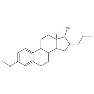 Estra-1,3,5(10)-trien-17I(2)-ol, 16I(2)-(ethylthio)-3-methoxy-结构式