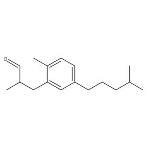 2-Methyl-3-[2-methyl-5-(4-methylpentyl)phenyl]propanal结构式
