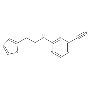 2-{[2-(Thiophen-2-yl)ethyl]amino}pyrimidine-4-carbonitrile Structure