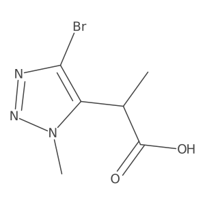 2-(4-Bromo-1-methyl-1H-1,2,3-triazol-5-yl)propanoic acid结构式