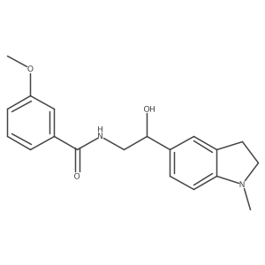 N-(2-hydroxy-2-(1-methylindolin-5-yl)ethyl)-3-methoxybenzamide结构式