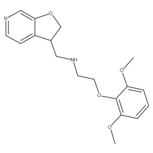 N-[2-(2,6-Dimethoxyphenoxy)ethyl]-2,3-dihydrofuro[2,3-c]pyridine-3-methanamine结构式