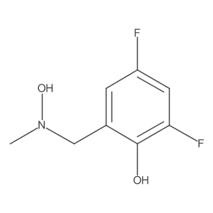 2,4-Difluoro-6-{[hydroxy(methyl)amino]methyl}phenol结构式
