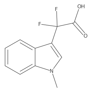 2,2-difluoro-2-(1-methyl-1H-indol-3-yl)acetic acid Structure