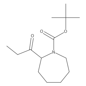 Tert-butyl 2-propanoylazepane-1-carboxylate结构式