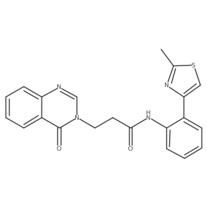 N-(2-(2-methylthiazol-4-yl)phenyl)-3-(4-oxoquinazolin-3(4H)-yl)propanamide结构式
