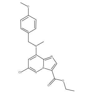 Ethyl 6-chloro-8-((4-methoxybenzyl)(methyl)amino)imidazo[1,2-b]pyridazine-3-carboxylate结构式