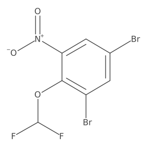 1,5-Dibromo-2-difluoromethoxy-3-nitrobenzene结构式