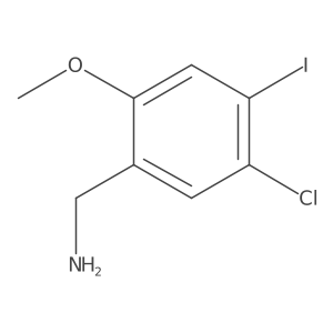(5-Chloro-4-iodo-2-methoxyphenyl)methanamine Structure