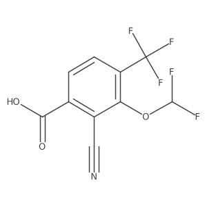 2-Cyano-3-(difluoromethoxy)-4-(trifluoromethyl)benzoic acid结构式