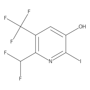 2-(Difluoromethyl)-5-hydroxy-6-iodo-3-(trifluoromethyl)pyridine结构式
