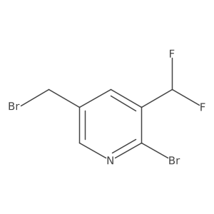 2-Bromo-5-(bromomethyl)-3-(difluoromethyl)pyridine Structure
