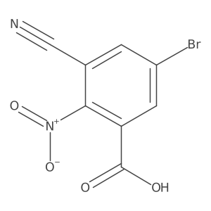 5-Bromo-3-cyano-2-nitrobenzoic acid Structure