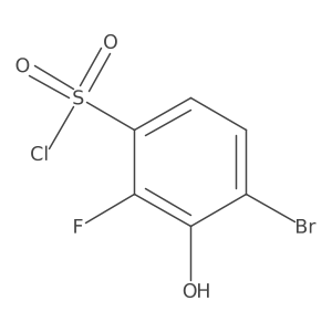 4-Bromo-2-fluoro-3-hydroxybenzene-1-sulfonyl chloride结构式