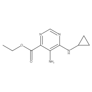 Ethyl 5-amino-6-(cyclopropylamino)pyrimidine-4-carboxylate Structure