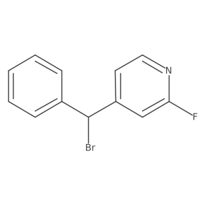 Pyridine, 4-(bromophenylmethyl)-2-fluoro-结构式