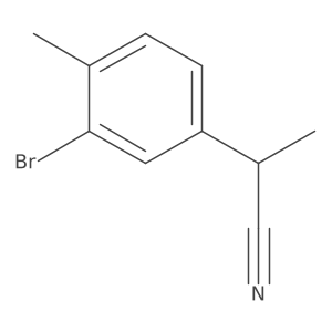 2-(3-Bromo-4-methylphenyl)propanenitrile结构式